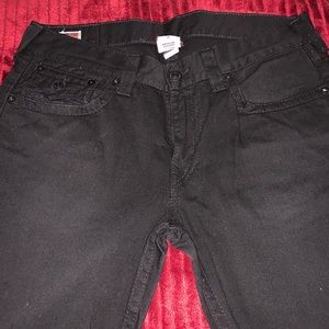 True Religion all BLACK RICKY men’s jeans 34x32